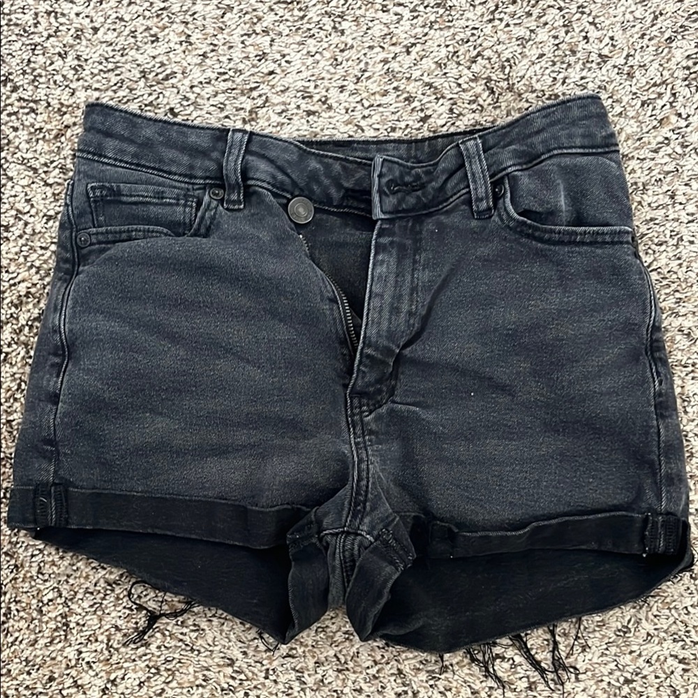 Black Denim AE Shorts
